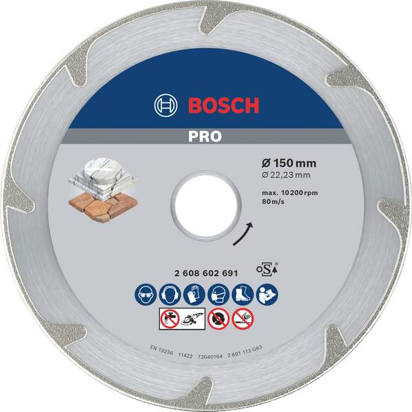 Bosch Accessories 2608602691 Bosch Power Tools diamantový řezný kotouč Průměr 150 mm Ø otvoru 22.23 mm mramor, plast 1 ks