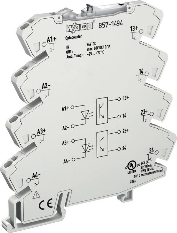 WAGO Opto vazební relé 857-1494 0.1 A Spínací napětí (max.): 60 V/DC 1 ks