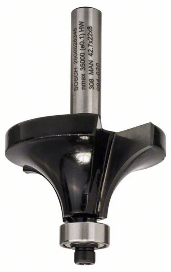 Bosch Accessories 2608628345 zaoblovací fréza, tvrdokov, Délka 66 mm, Ø hřídele 8 mm