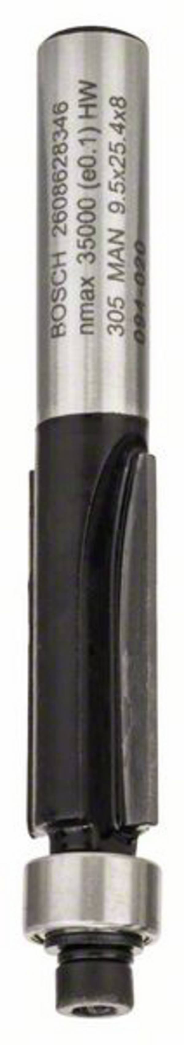Bosch Accessories 2608628346 zarovnávací fréza, tvrdokov, Délka 68 mm, Vnější Ø 9.5 mm, Ø hřídele 8 mm
