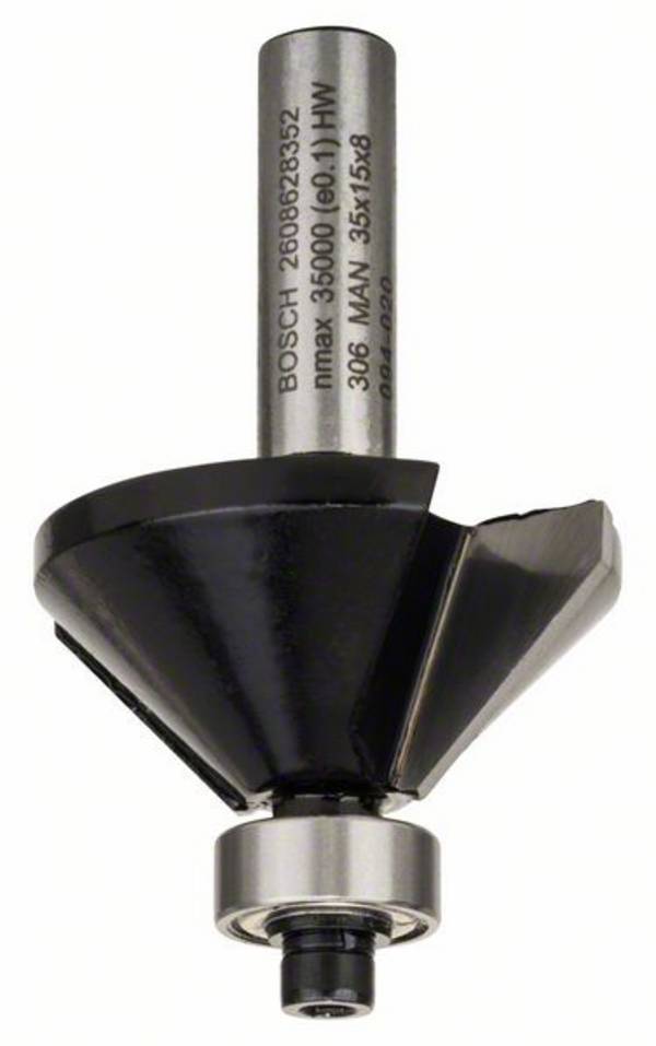 Bosch Accessories 2608628352 fazetovací fréza, tvrdokov, Délka 56 mm, Ø hřídele 8 mm