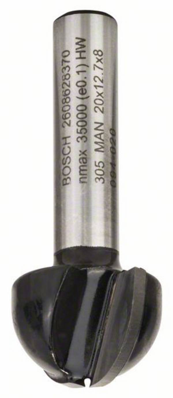 Bosch Accessories 2608628370 dlabací fréza, tvrdokov, Délka 46 mm, Vnější Ø 20 mm, Ø hřídele 8 mm