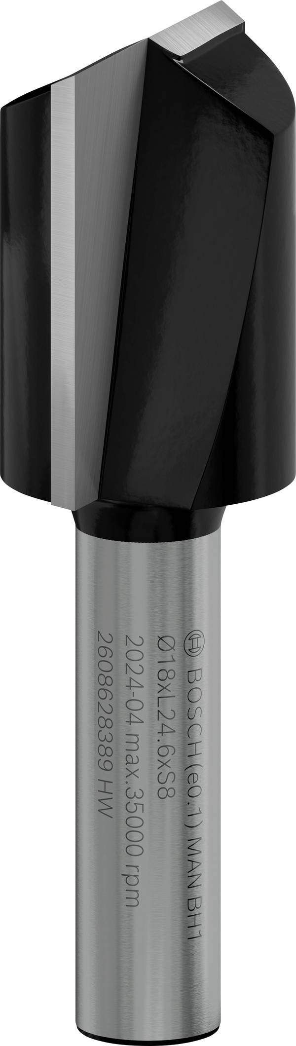 Bosch Accessories 2608628389 drážkovací fréza, tvrdokov, Délka 56 mm, Vnější Ø 18 mm, Ø hřídele 8 mm