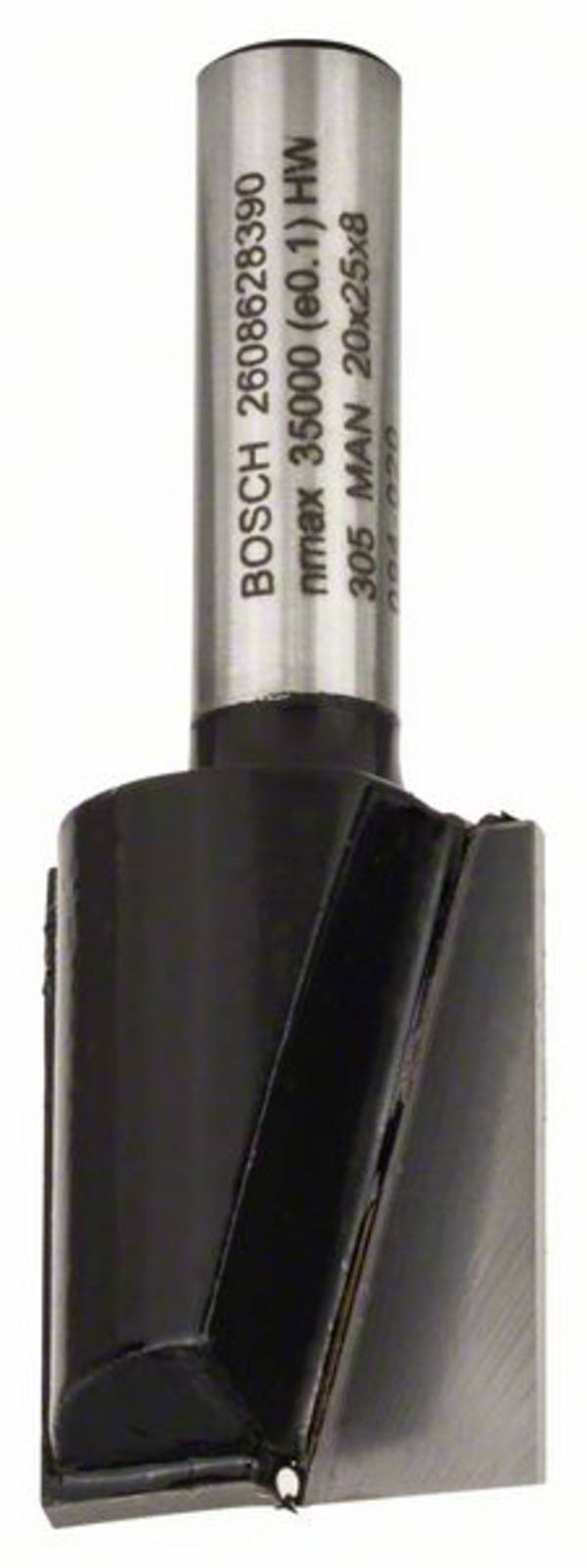 Bosch Accessories 2608628390 drážkovací fréza, tvrdokov, Délka 56 mm, Vnější Ø 20 mm, Ø hřídele 8 mm