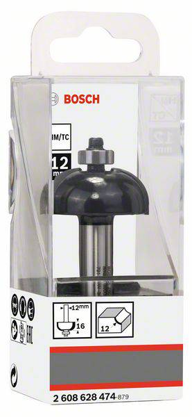 'Bosch fréza, HM/TC, Ø 12 mm, pro opracování dřeva, v plastovém obalu, číslo produktu 2 608 628 474-879.'