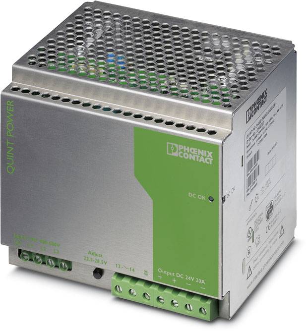 Phoenix Contact 2938727 síťový zdroj na DIN lištu 24 V/DC 20 A 240 W Počet výstupů:1 x Obsah 1 ks