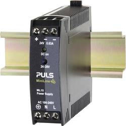 Sieťový zdroj na montážnu lištu (DIN lištu) PULS MiniLine ML15.241, 1 x, 24 V/DC, 0.63 A, 15 W