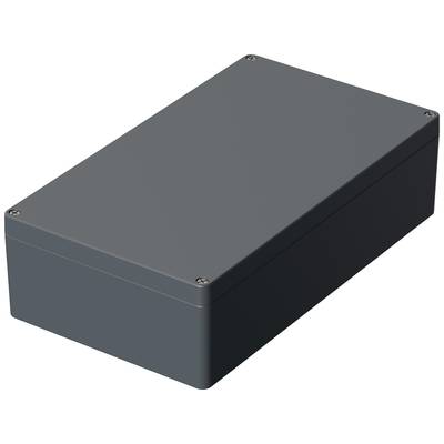 Obdélníkový šedý kryt se zaoblenými rohy a šrouby v rozích, pravděpodobně určený pro elektronická zařízení.
