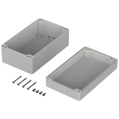 Skříň pouzdra ve dvou částech s přiloženými šrouby. Ideální pro elektronické aplikace, zobrazuje horní a dolní část odděleně.