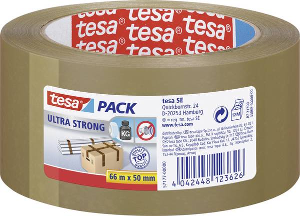 tesa ULTRA STRONG 57177-00000-11 balicí lepicí páska TESAPACK® hnědá (d x š) 66 m x 50 mm 1 ks
