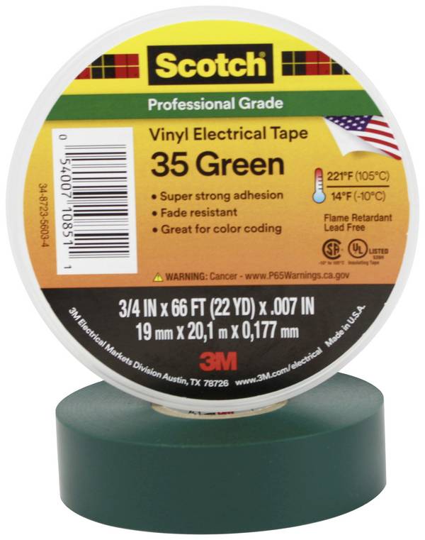 Scotch Scotch™ 35 SCOTCH35-19X20GN izolační páska Scotch® 35 zelená (d x š) 20 m x 19 mm 1 ks