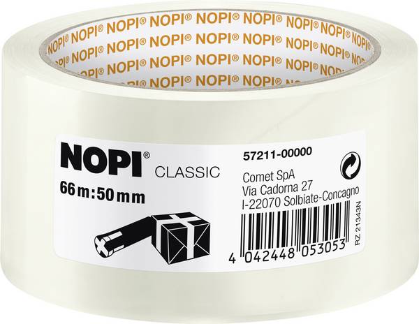 Nopi Classic 57211 balicí lepicí páska  transparentní (d x š) 66 m x 50 mm 1 ks