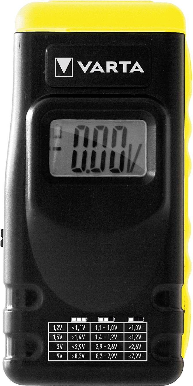 Varta LCD Digital Battery Tester B1 zkoušečka baterií a akumulátorů, typy 1,2 V, 1,5 V, 3 V, 9 V, 891101401