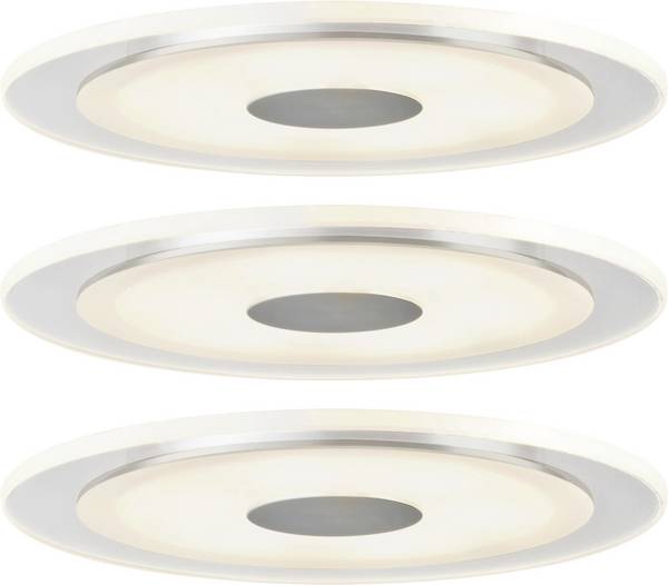Paulmann 92543 Whirl LED vestavné svítidlo, LED, pevně vestavěné LED, 18 W, hliník, sada 3 ks