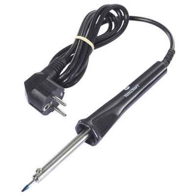 Pájecí pero s černou rukojetí a vidlicí do zásuvky EU, vhodné pro elektronické opravy.
