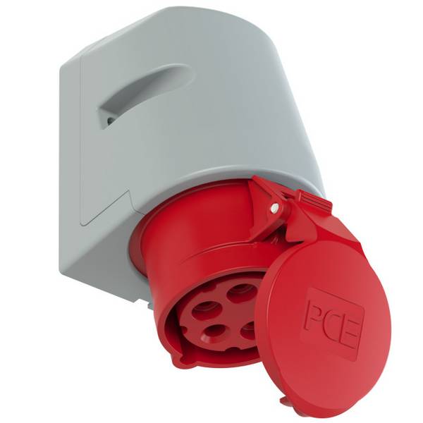 PCE 115-6TT 115-6tt CEE zásuvka na stěnu, 16 A, 5pólová, 400 V, 1 ks