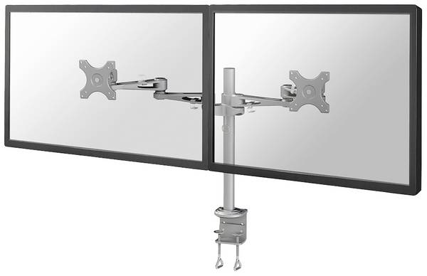 <br>  Neomounts<br>  FPMA-D935D<br>  <br>  držák na stůl pro monitor<br>  2 Displej: (s)<br>  25,4 cm (10") - 68,6 cm (27")<br>  stříbrná<br>  nastavitelná výška, naklápěcí, nakláněcí, otočný<br>