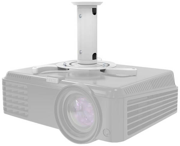 Neomounts BEAMER-C80WHITE stropní držák projektoru nastavitelná výška, naklápěcí, otočný vzd. země-strop (max.): 15 cm  bílá