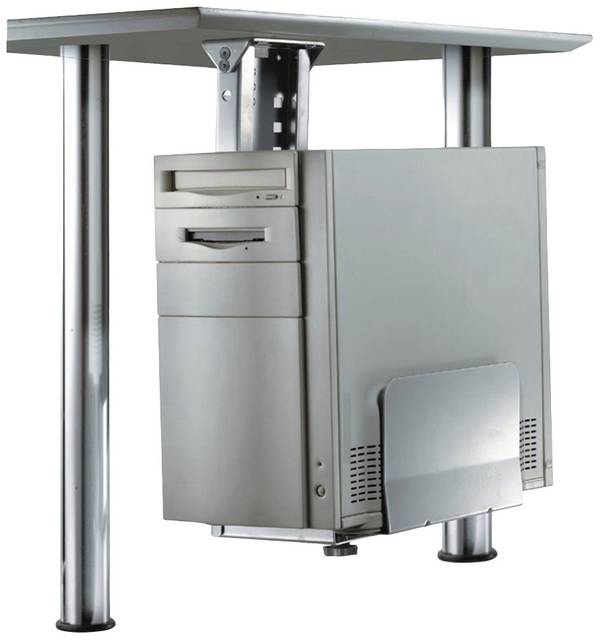Neomounts držák na PC podpultový CPU-D200SILVER CPU-D200SILVER stříbrná Zatížitelný do hmotnosti=30 kg