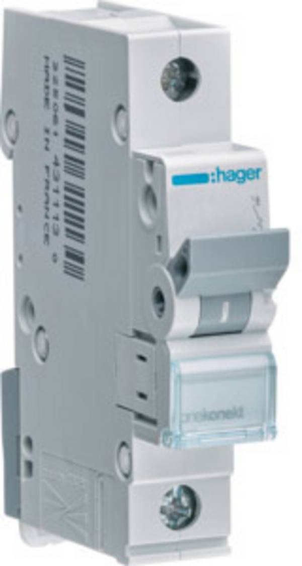 Hager MCN116 MCN116 elektrický jistič 1pólový 16 A