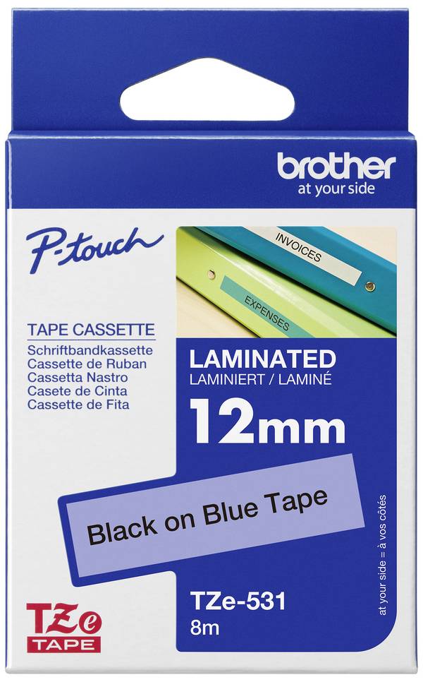 etikety  Brother TZe, TZ TZe-531 PET Barva pásky: modrá Barva písma:černá 12 mm 8 m
