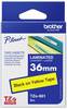 etikety Brother TZe, TZ TZe-661 plast Barva pásky: žlutá Barva písma:černá 36 mm 8 m