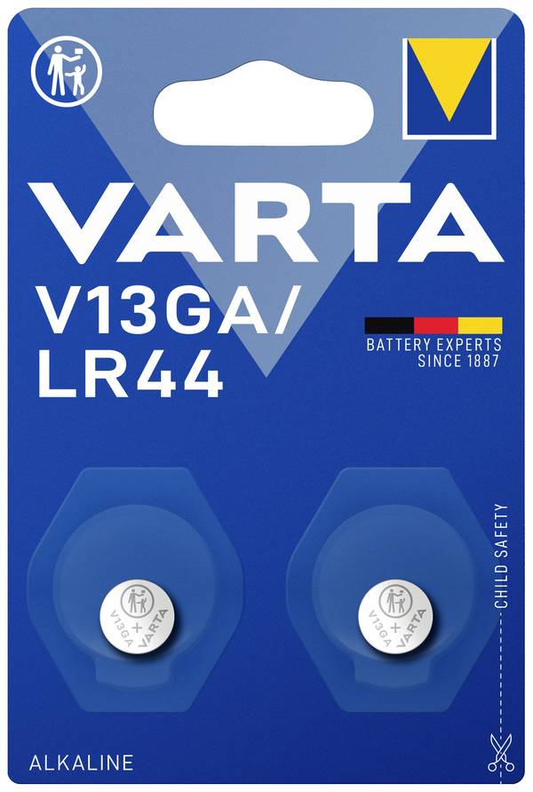 Varta knoflíkový článek LR 44  1.5 V 2 ks 155 mAh  alkalicko-manganová ALKALINE Spec. V13GA/LR44 Bli2