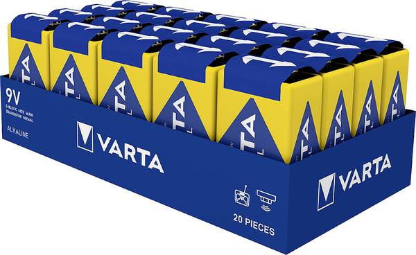 Varta  baterie 9 V alkalicko-manganová 640 mAh 9 V 20 ks