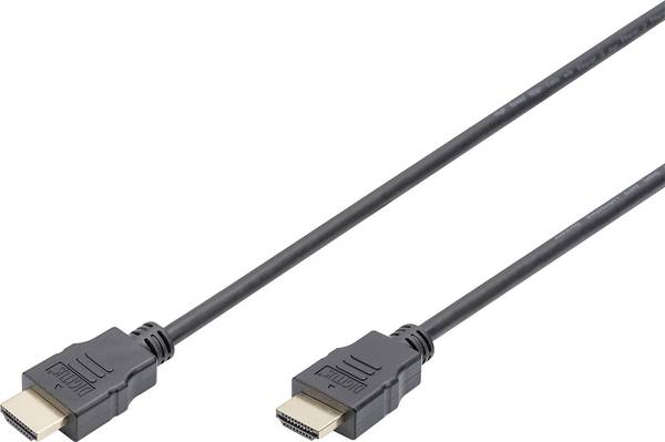 Digitus HDMI kabel Zástrčka HDMI-A, Zástrčka HDMI-A 5.00 m černá AK-330114-050-S pozlacené kontakty HDMI kabel