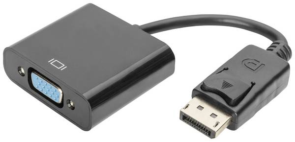 Digitus AK-340410-001-S DisplayPort / VGA adaptér [1x zástrčka DisplayPort - 1x VGA zásuvka] černá  15.00 cm