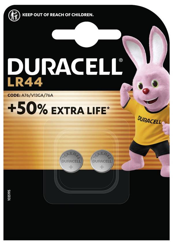 Duracell knoflíkový článek LR 44 1.5 V 2 ks 105 mAh alkalicko-manganová Elektro AG13