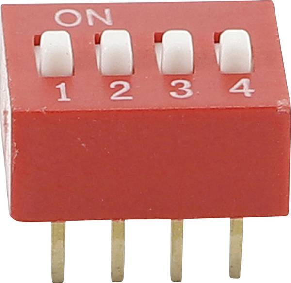 TRU COMPONENTS  709438  DS-04  DIP spínač  Pólů 4  standardní  1 ks