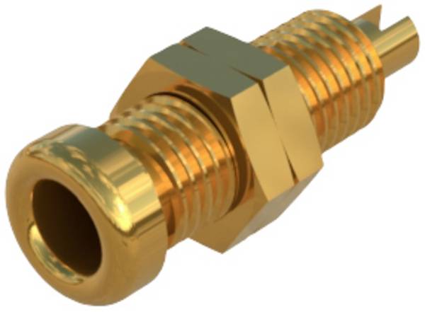 Hirschmann Test & Measurement BU 10 Au zdířka pro banánek zásuvka, vestavná vertikální Ø pin: 4 mm zlatá 1 ks