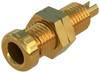 Hirschmann Test & Measurement BU 10 Au zdířka pro banánek zásuvka, vestavná vertikální Ø pin: 4 mm zlatá 1 ks