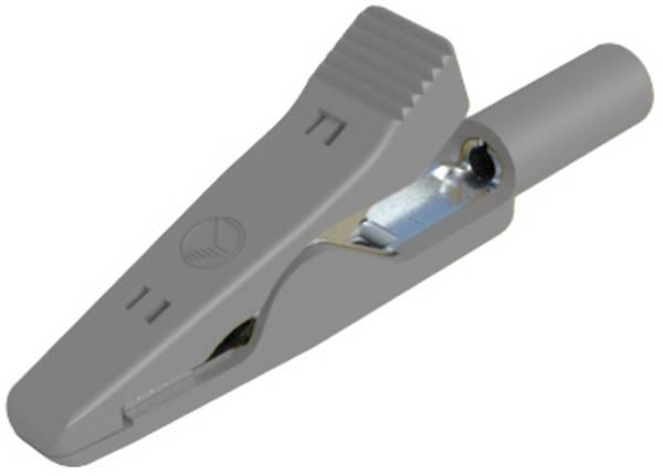 Hirschmann Test & Measurement MA 1 mini krokosvorka šedá Upínací rozsah max.: 4 mm Délka: 41.5 mm 1 ks
