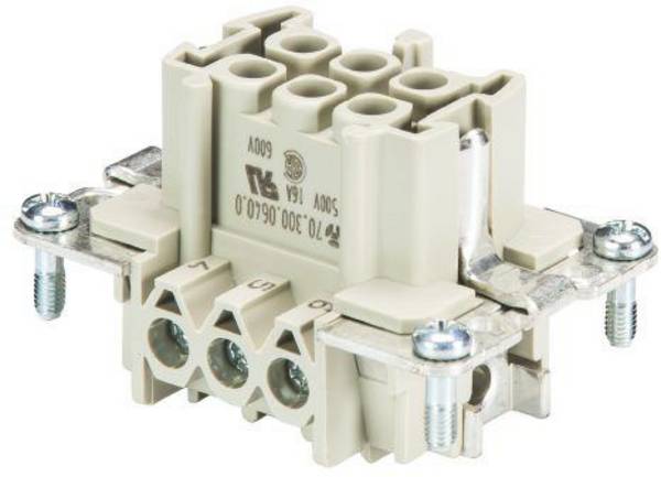 Wieland Electric 70.300.0640.0 konektorová vložka, zásuvka BAS Počet kontaktů 6 + PE 1 ks