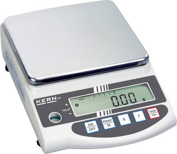 Kern EG 2200-2NM přesná váha  Max. váživost 2.2 kg Rozlišení 0.01 g přes napájecí zdroj do zásuvky stříbrná