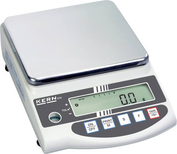 Kern EW 12000-1NM přesná váha  Max. váživost 12 kg Rozlišení 0.1 g přes napájecí zdroj do zásuvky stříbrná