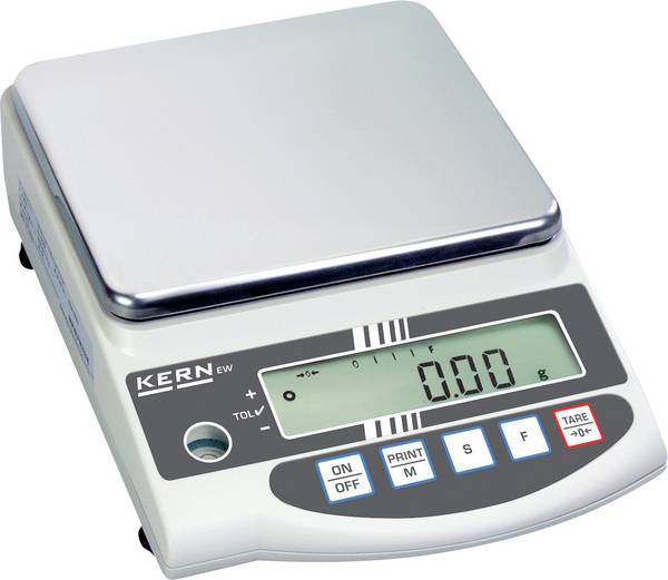 Kern EW 4200-2NM přesná váha  Max. váživost 4.2 kg Rozlišení 0.01 g přes napájecí zdroj do zásuvky stříbrná