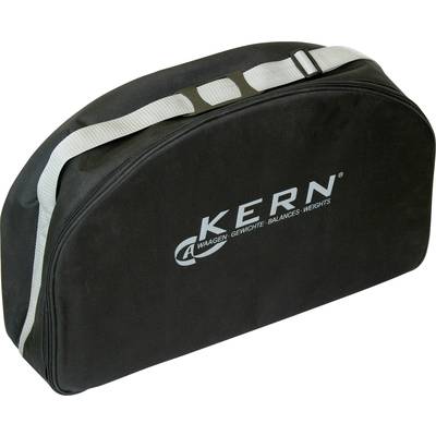 Černá taška s potiskem 'Kern Váhy, Závaží, Váhy, Weights' s šedým uchem.