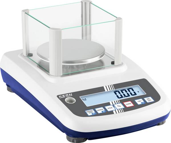 Kern PFB 3000-2 přesná váha  Max. váživost 3 kg Rozlišení 0.01 g přes napájecí zdroj do zásuvky stříbrná