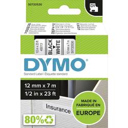 Páska do štítkovače DYMO D1 45013 Barva pásky: bílá Barva písma:černá 12 mm 7 m