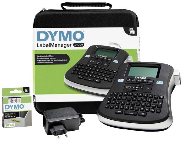 DYMO Labelmanager 210 D + SoftCase štítkovač vhodné pro pásky: D1 6 mm, 9 mm, 12 mm