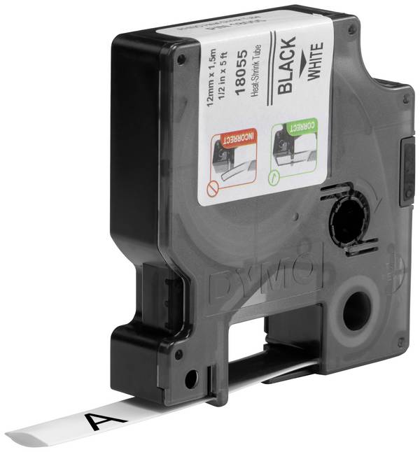 etikety DYMO IND RHINO 18055 polyolefin Barva pásky: bílá Barva písma:černá 12 mm 1.5 m