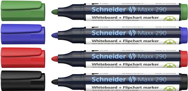 Schneider Schreibgeräte Maxx 290 129094 popisovač na bílé tabule  černá, červená, modrá, zelená  4 ks