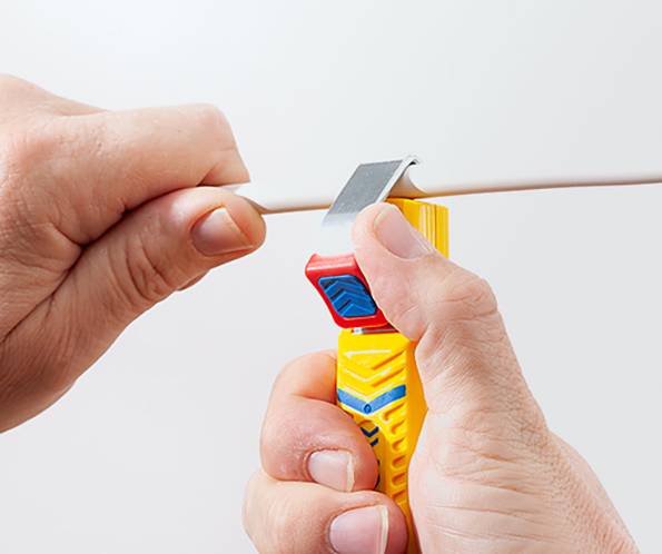 Jokari 10160 No 16 Secura odizolovací nůž Vhodné pro odizolovací kleště Kulaté kabely 4 do 16 mm Vhodné pro značku (kleš-6