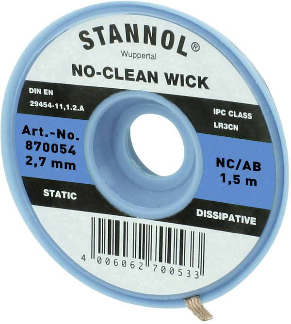 Stannol NC/BB odpájecí lanko Délka 1.5 m Šířka 2.7 mm