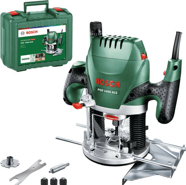 Bosch Home and Garden POF 1400 ACE vrchní frézka , kufřík, 1400 W, 060326C800-1