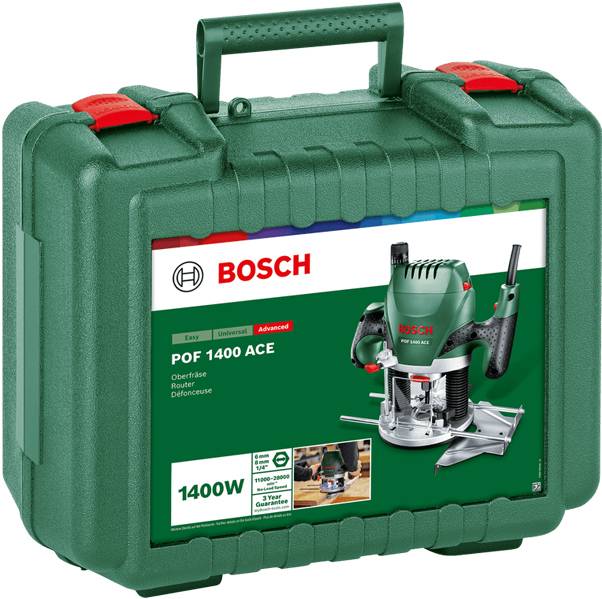 Bosch Home and Garden POF 1400 ACE vrchní frézka , kufřík, 1400 W, 060326C800-2