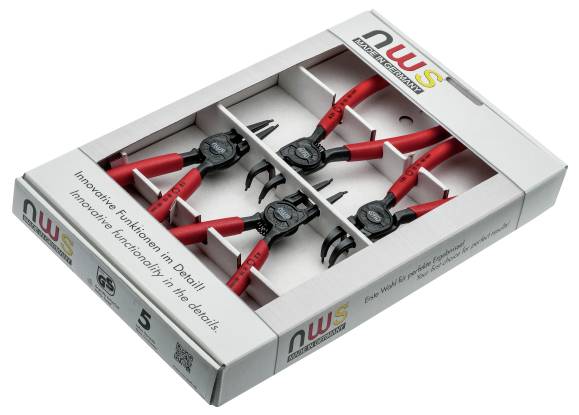 NWS 792 kleště na pojistné kroužky, sada Vhodné pro (kleště na pojistné kroužky) vnější a vnitřní kroužky 19-60 mm 19-60-2